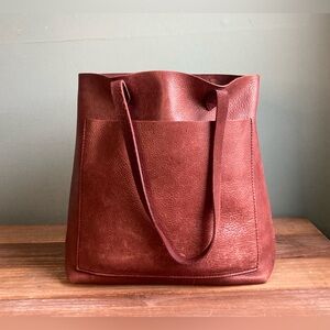 Madewell Medium Transport Leather Tote Bag